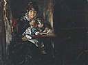 John Constable (1776-1837) - Maria Constable with Two of her Children. Verso, Copy after Teniers - T03903 - Tate.jpg