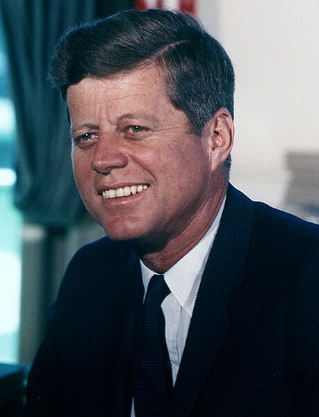 Image: John F. Kennedy, White House color photo portrait (3x 4) (cropped)