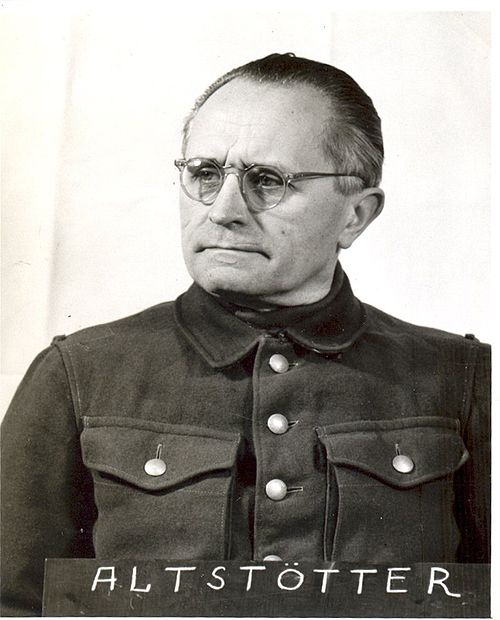 Image: Josef Altstötter at the Nuremberg Trials