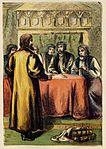 "Латимер перед советом" из Книги мучеников Фокса, иллюстрированной Кронхеймом.