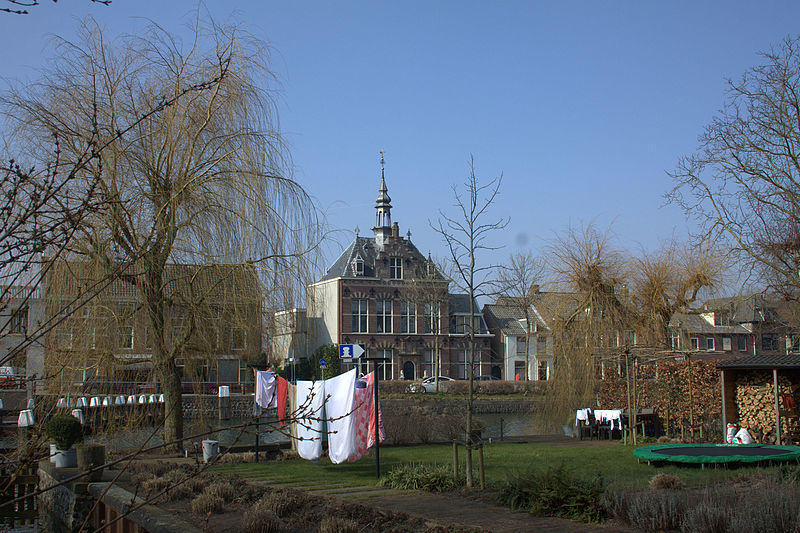 File:Jutphaas. Dorps ( wijk) gezicht vanaf Bij Fort Jutphaas.jpg