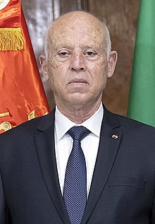 Kais Saied in June 2021. Kais Saied 2021 (cropped).jpg