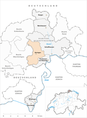 Karta grada Beringen