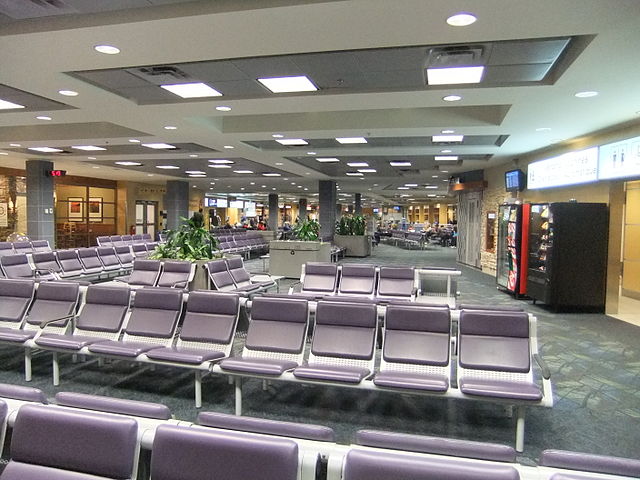 Departure lounge of the airport