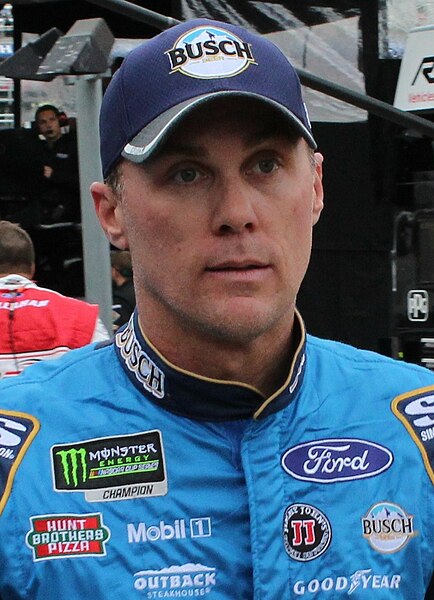 Kevin Harvick finished 6 points behind Joey Logano, in third place.