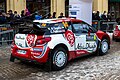 La Citroën DS3 WRC del team Abu Dhabi Total guidata da Khalid al-Qassimi al Rally di Svezia 2016.