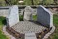 Three memorial stones for the victims of the First and Second World Wars