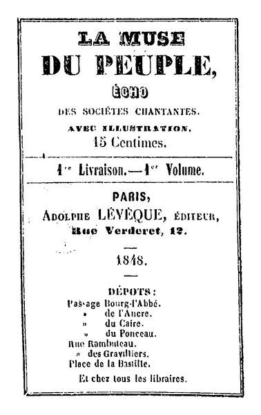Fichier:La Muse du peuple n° 1, 1848.djvu