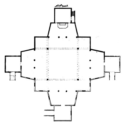 Lappee church, "double cross plan", 1799.