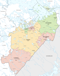 Municipal mergers of Lappeenranta. Lappeenranta kuntaliitokset.svg