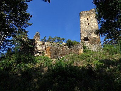 Ruines de château de Libštejn.