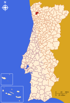 Location of the district of Braga