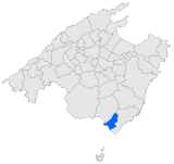 Location of the municipality of Ses Salines