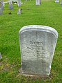 Gravestone of Lucy King, who died in 1862 at age 66. Located at King and Williams Cemetery, immediately north of the intersection of South Street East and Pine Street Lane, Raynham, Massachusetts.