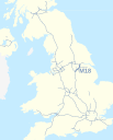 M18 motorway (Great Britain) map