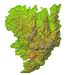 Mapa umístění Lévézou.