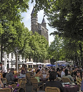 Onze Lieve Vrouweplein square in Maastricht, the Netherlands