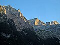 Maja e Vukocës (center) above the Grebaje Valley