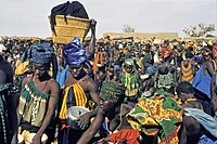 Women at a rural market in Mali. Mali1974-004 hg.jpg