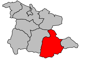 Kanton na mapě arrondissementu Foix