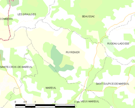 Mapa obce Puyrenier
