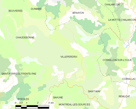 Mapa obce Villeperdrix