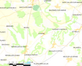 Mapa obce Cohons