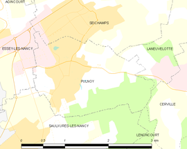 Mapa obce Pulnoy