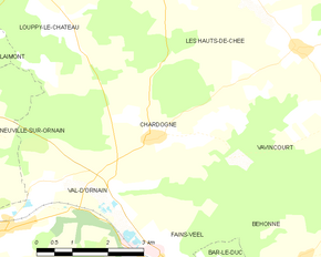 Poziția localității Chardogne
