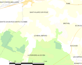 Mapa obce Le Ménil-Bérard