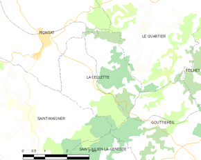Poziția localității La Cellette
