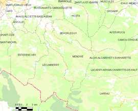 Mapa obce Mendive