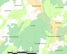 Mapa obce Le Bois