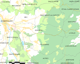 Mapa obce Jeanménil