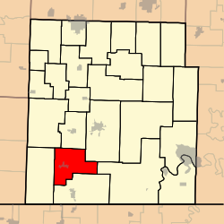 Уэрберн қалашығын, Барри округін, Миссуриді бөліп көрсететін карта