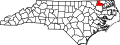 State map highlighting Hertford County