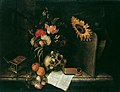 Vanitas with Sunflower and Jewelry Box, c. 1665, private collection
