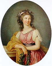 Portrait of a girl in neoclassical dress, 1780s