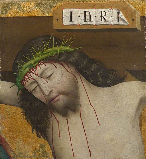 Master of Liesborn (active 1460-1490) - Head of Christ Crucified, Fragment of the Crucifixion Scene - NG259 - National Gallery