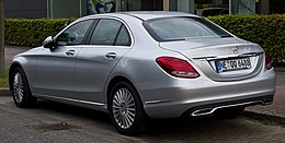 Mercedes-Benz C 220 BlueTEC Exclusive (W 205) - Heckansicht, 12 juli 2014, Düsseldorf.jpg