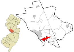 Location in Mercer County and the state of New Jersey.