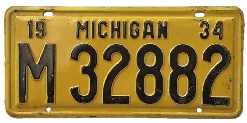 File:Michigan 1934 License Plate.jpg
