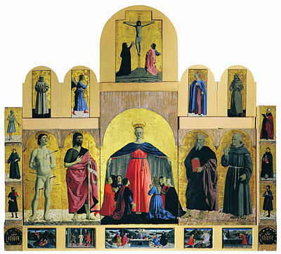the Piero della Francesca altarpiece (frame removed)