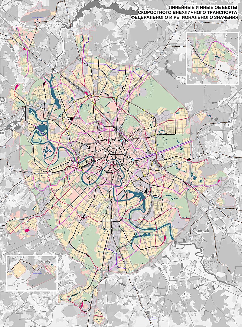 Карта москвы и московской области с метро