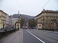 Vue depuis le pont de Vítězná