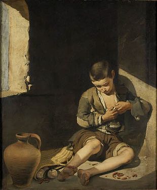 Niño espulgándose, war-dro 1650, París, Mirdi al Louvre.
