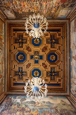 Ceiling of Sala di Annibale, Palazzo dei Conservatori, Capitoline Museums, Rome, Italy.