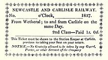 A blank N&CR paper ticket printed in 1837 N&CR Ticket.jpg