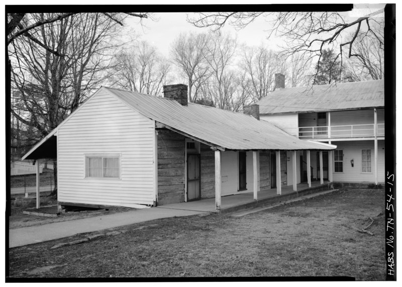 File:NORTHWEST WING ('Cozy Corner'), FROM SOUTH - Old Beersheba Inn, Armfield Avenue, Beersheba Springs, Grundy County, TN HABS TENN,31-BERSP,1-15.tif