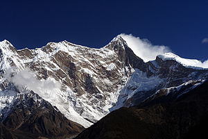 Namcha Barwa seen from the west (from a viewing platform of the Zhibai)